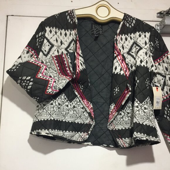 BILLABONG OPEN FRONT CROPPED QUILTED JACKETS SIZE M - Picture 5 of 9